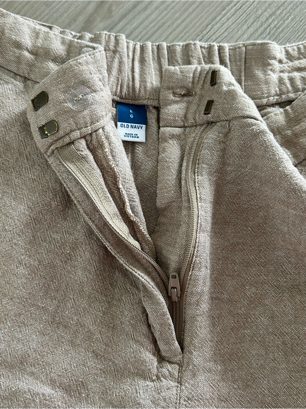 2 for 10$ ☀️ High waisted linen blend shorts sz L - Picture 5 of 12
